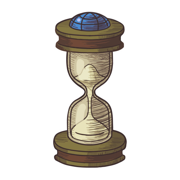 神奇的沙漏，矢量插图图片下载