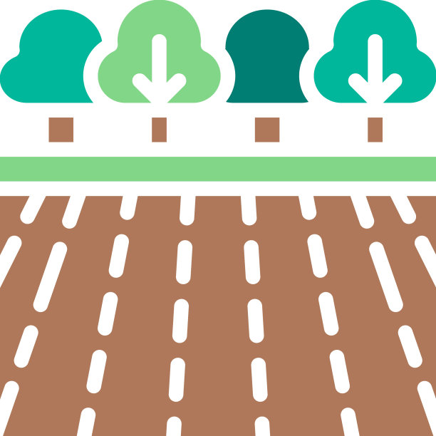 园林景观白线图标象征图片下载