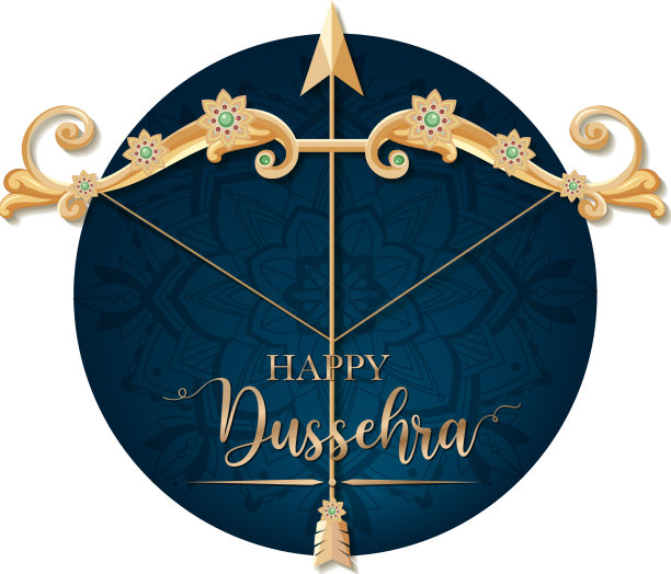 快乐的杜塞赫拉节日海报设计图片下载