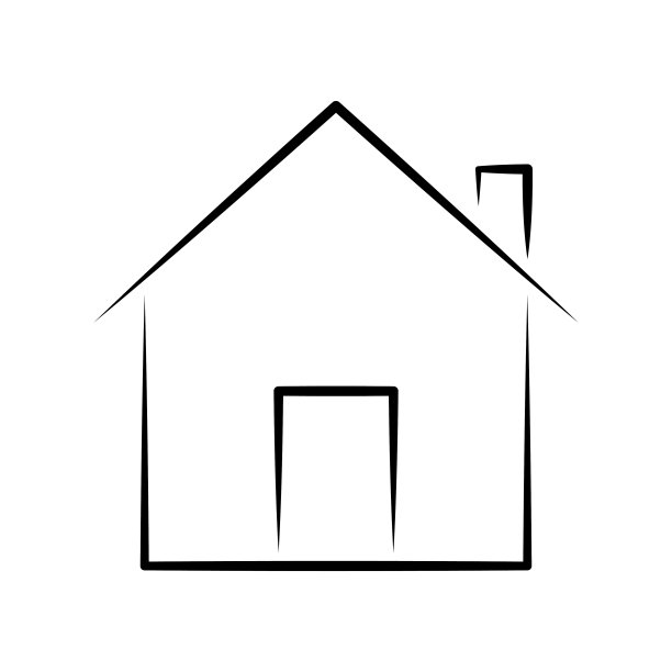 建筑红线图标。矢量图图片下载