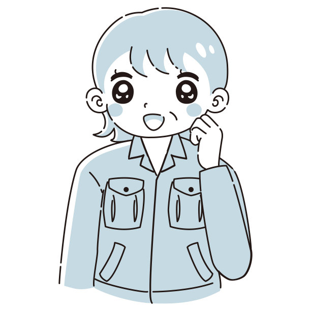 一名高级女性穿着碾压工作服的插图图片下载