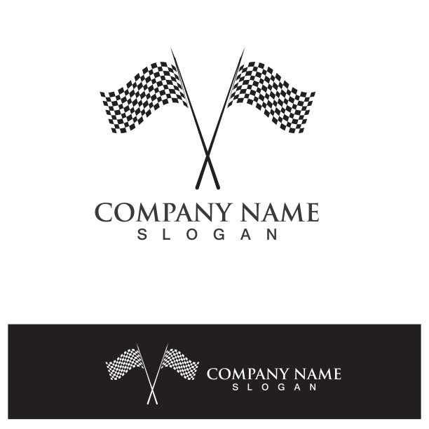 赛跑旗帜矢量标志和符号运动图片下载