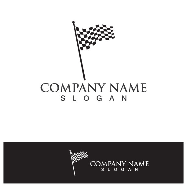 赛跑旗帜矢量标志和符号运动图片下载