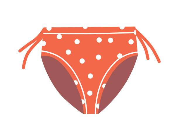 经典女性内裤孤立在白色图片下载