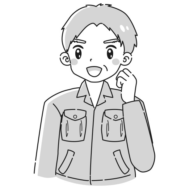 一名身穿工作服的高级男子摆出勇气姿势的插图图片下载