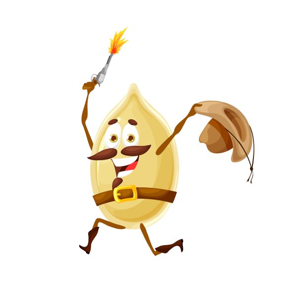 卡通南瓜种子牛仔或强盗的角色图片下载