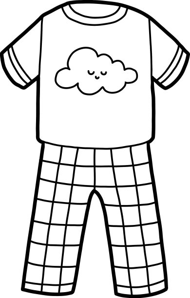 彩色书睡衣与可爱的云图片下载