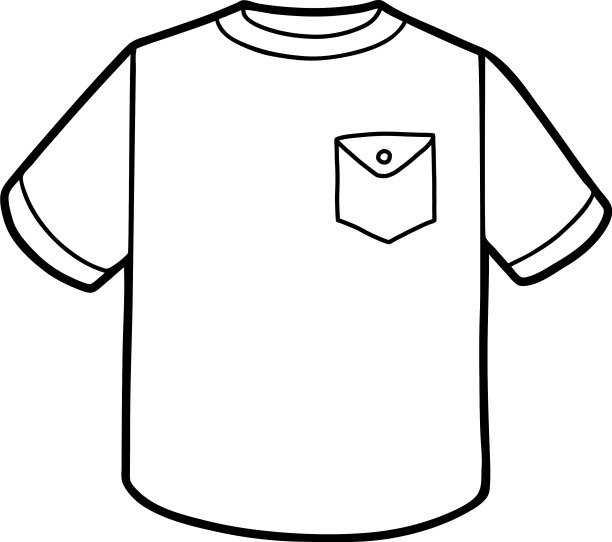 带口袋的填色书t恤图片下载