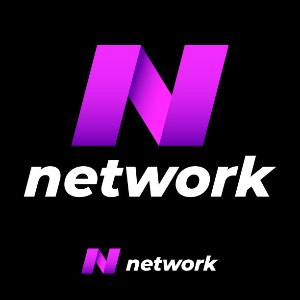 N字母组合。N图标。字母S由紫色丝带或纸条组成。图片下载