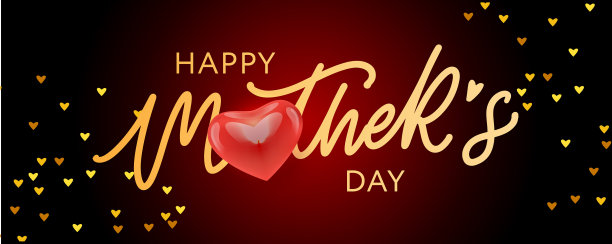 母亲节快乐妈妈书法贺卡图片下载