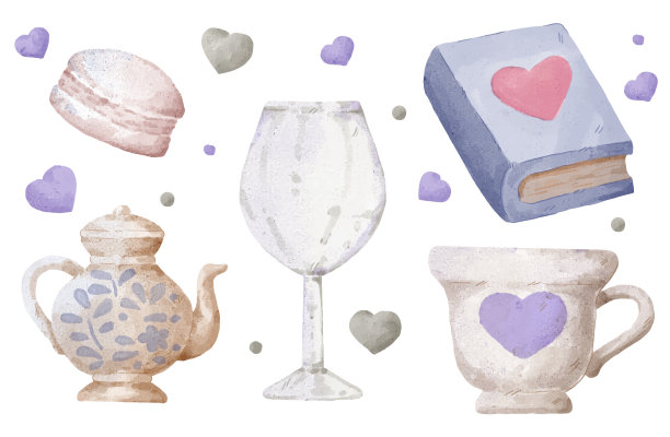 水彩元素为平面设计师制作艺术品图片下载