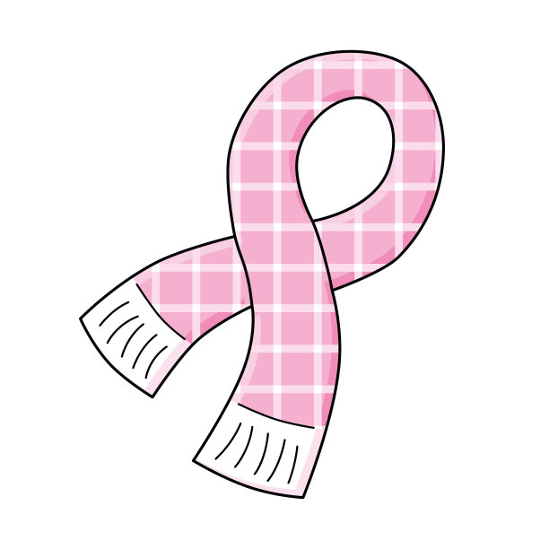 粉色格子围巾图片下载