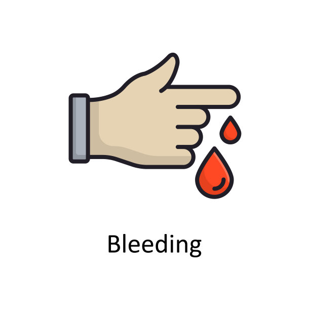 流血矢量填充轮廓图标设计插图。医学符号白色背景EPS 10文件图片下载