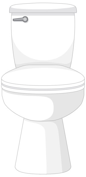 孤立的抽水马桶在白色背景图片下载