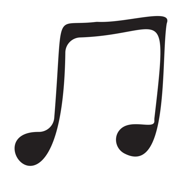 黑色的音符。矢量图图片下载