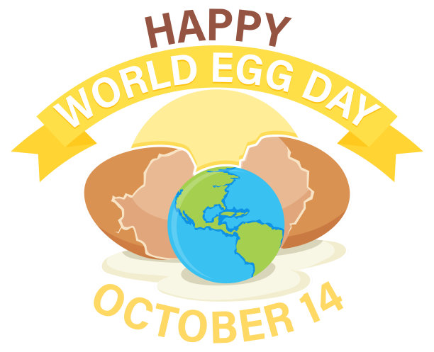 世界鸡蛋日横幅或标志设计图片下载