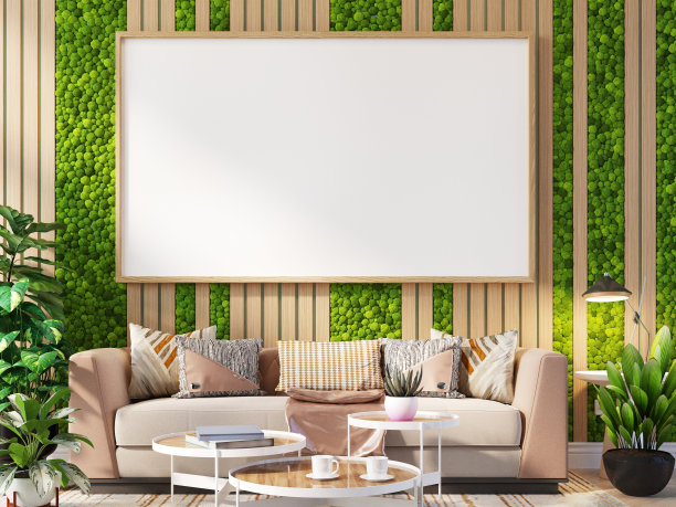 客厅内部的相框图片下载