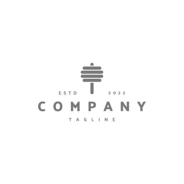 蜂蜜勺子图标标志标志嬉皮士复古标志图片下载