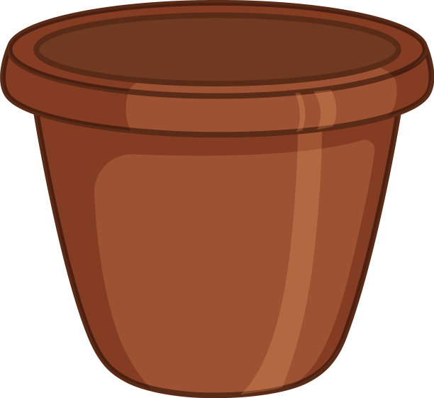 花园花盆和容器隔离在白色图片下载