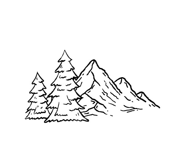 雕刻风格的山地景观图片下载