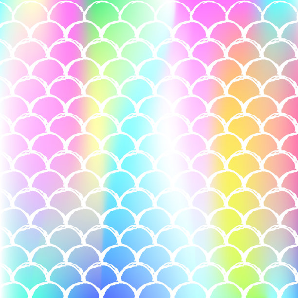 全息缩放背景与梯度美人鱼图片下载
