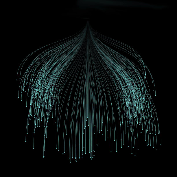 电脑绘制的黑色背景粒子图案图片下载