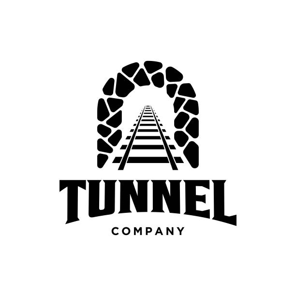 有隧道标志的铁路图片下载