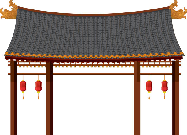 中国传统建筑上的白色图片下载