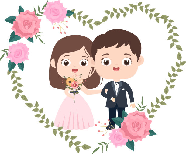 幸福的夫妇庆祝婚礼或结婚图片下载