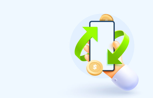 手机返现服务，金融支付智能手机手机屏，科技手机显示屏。向量图片下载