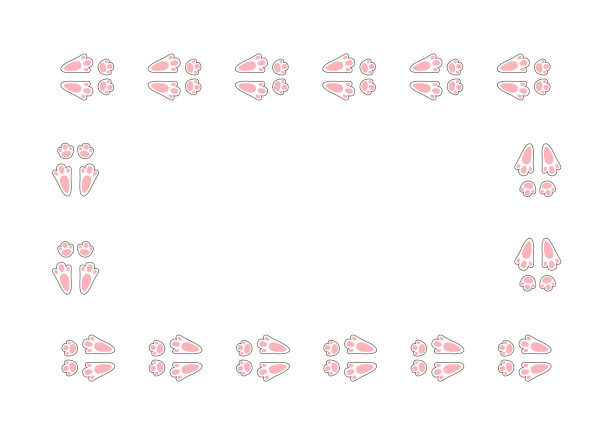 兔子或野兔的足迹足迹复活节兔子的脚图片下载