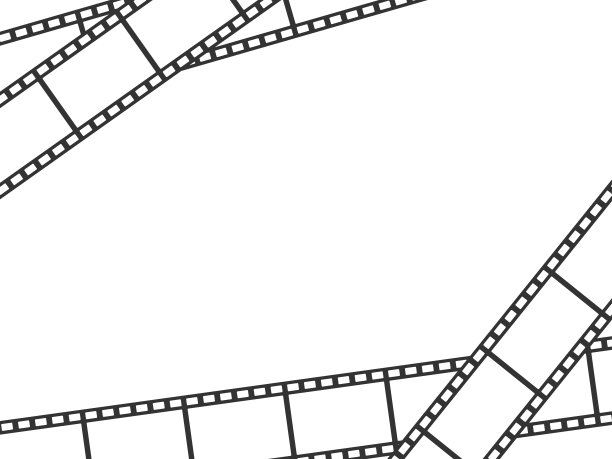 简单的视频照片胶片框白色背景插图图片下载