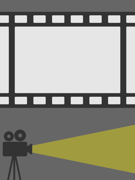 放映机和电影胶片的视频播放框架插图图片下载