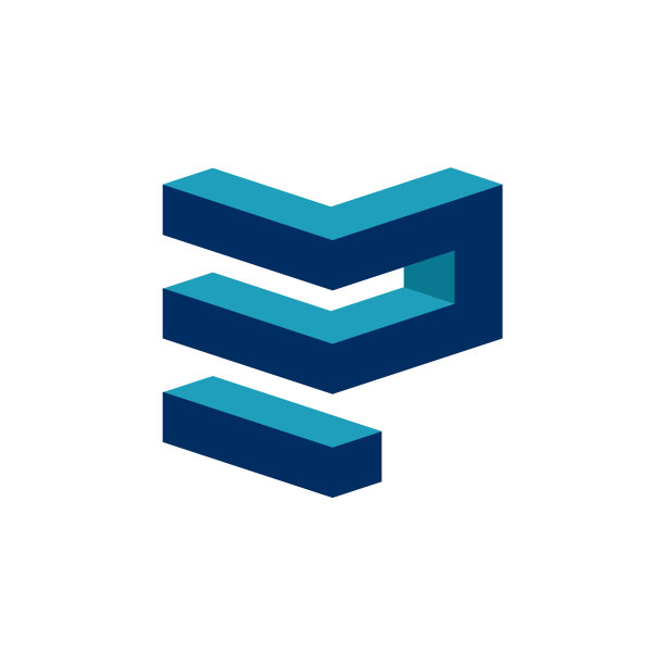 三维字母e的等距设计图片下载