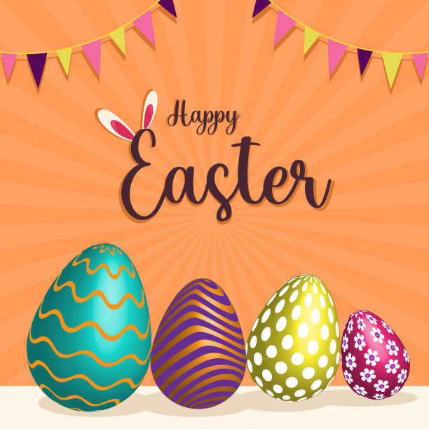 快乐复活节的横幅设计图片下载