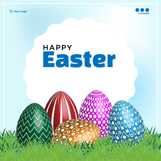 快乐复活节的横幅设计图片下载