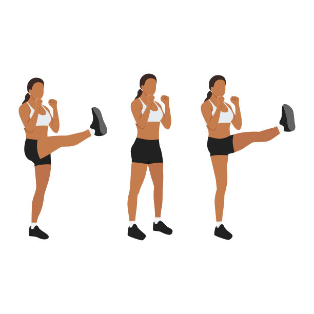 女子做高踢腿运动平图片下载