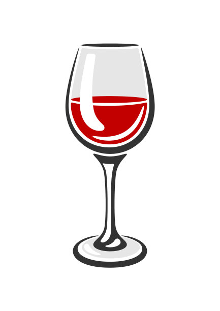 有红酒形象的玻璃杯图片下载