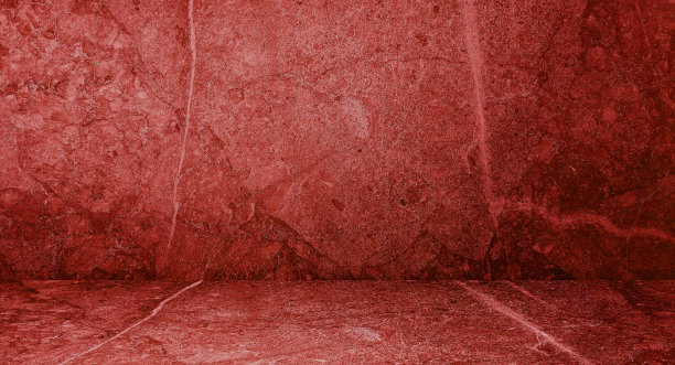 现代明亮的红色大理石石材背景与阴影和光的产品介绍。潮流框架，封面，卡片，明信片。产品展示的展示平台、展台、展示背景。图片下载