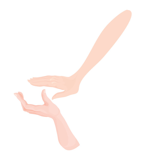 两只手试着拍他们的手卡通图片下载