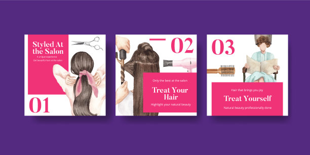 横幅模板与发廊美发美容图片下载