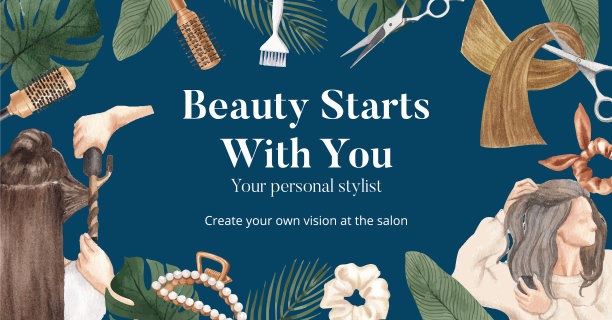 脸书模板与沙龙美发美容图片下载