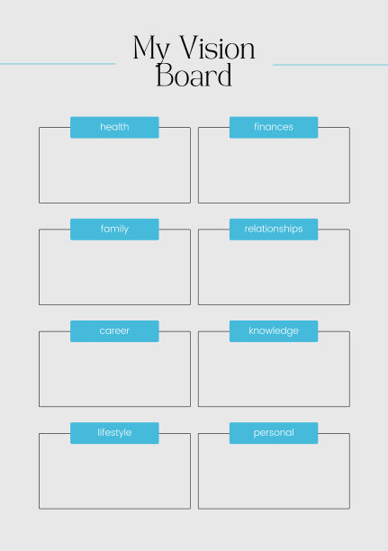 杂志规划的愿景板模板图片下载