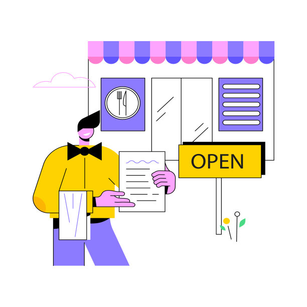 餐厅重新开张的抽象概念图片下载