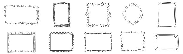 框架边界手绘风格手绘涂鸦图片下载