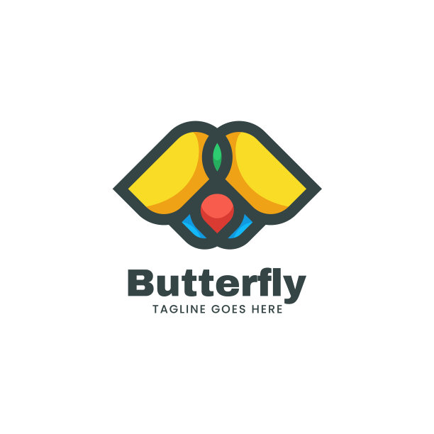 Logo蝴蝶简约吉祥物风格图片下载