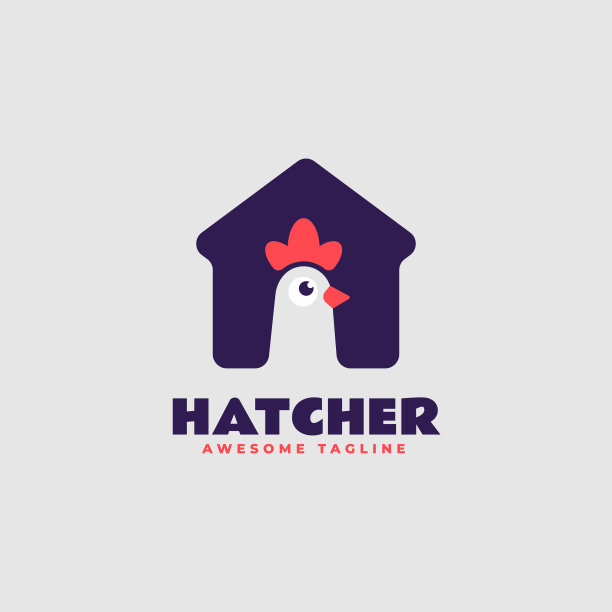 Logo hatcher简单的吉祥物风格图片下载