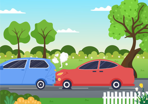 两辆车相撞的车祸背景图片下载