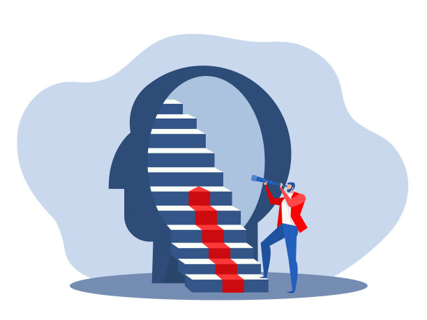 商人用望远镜观察图片下载