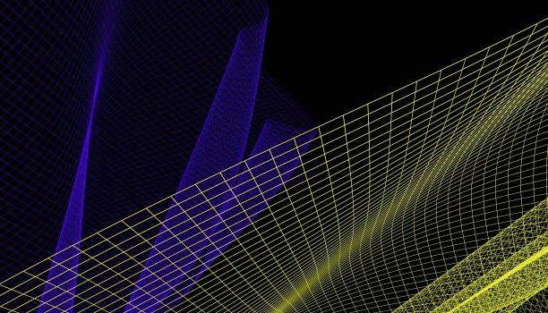 摘要三维网格波背景。未来的技术风格。优雅的背景业务演示。图片下载